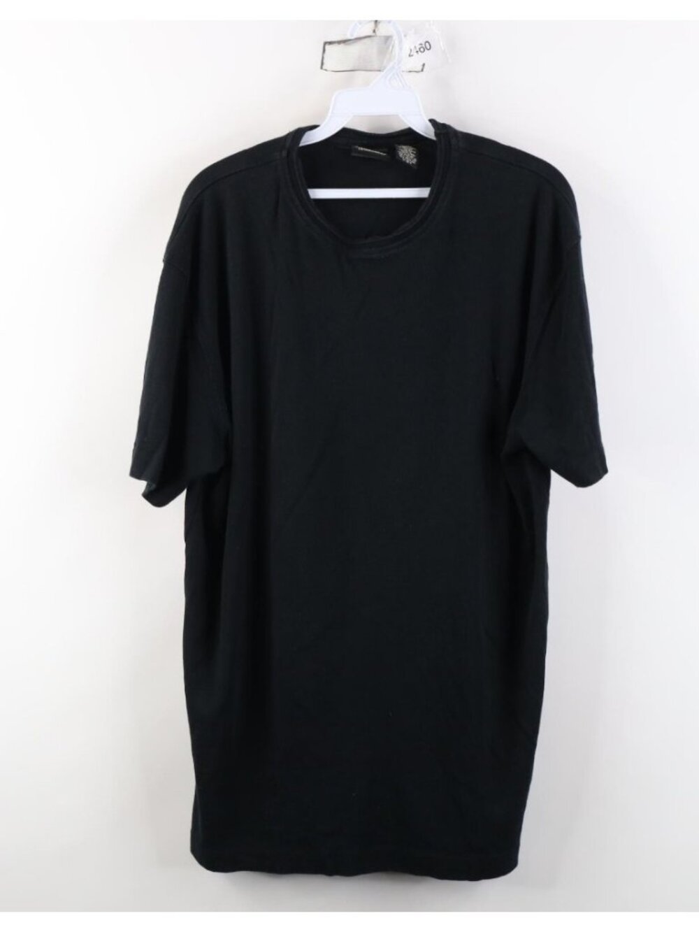 Vtg 90s Streetwear Mens Large Blank Rayon Gabardine Thermal Ribbed Knit T-Shirt